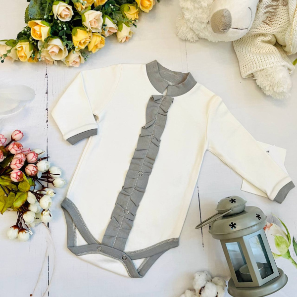 Комбинезон - боди для новорожденных детей Bebika, натуральный хлопок (13/18-14)